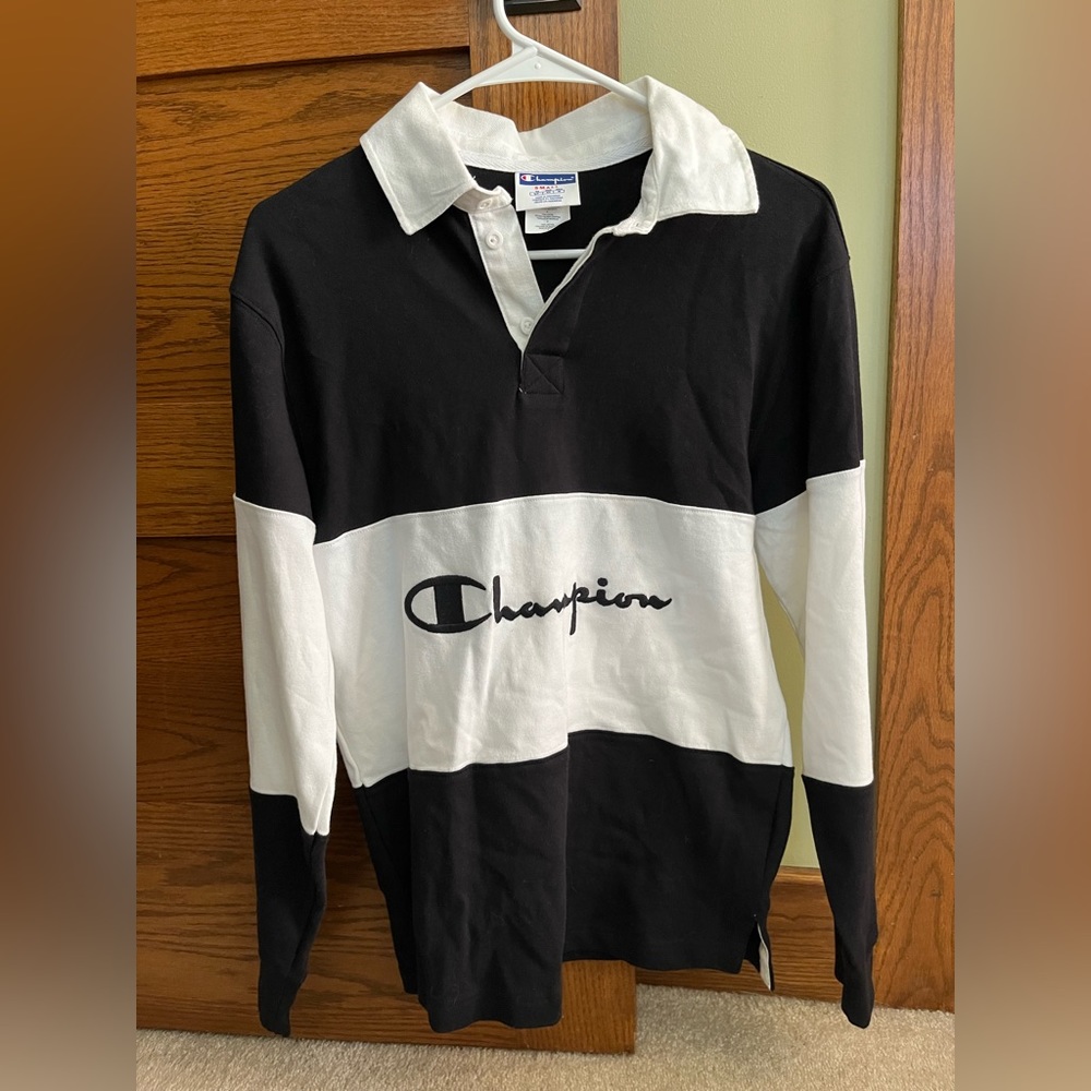 Black and White Champion Long Sleeve